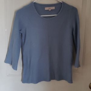 LOFT  Blue Sweater 3/4 Sleeve Size XXSP